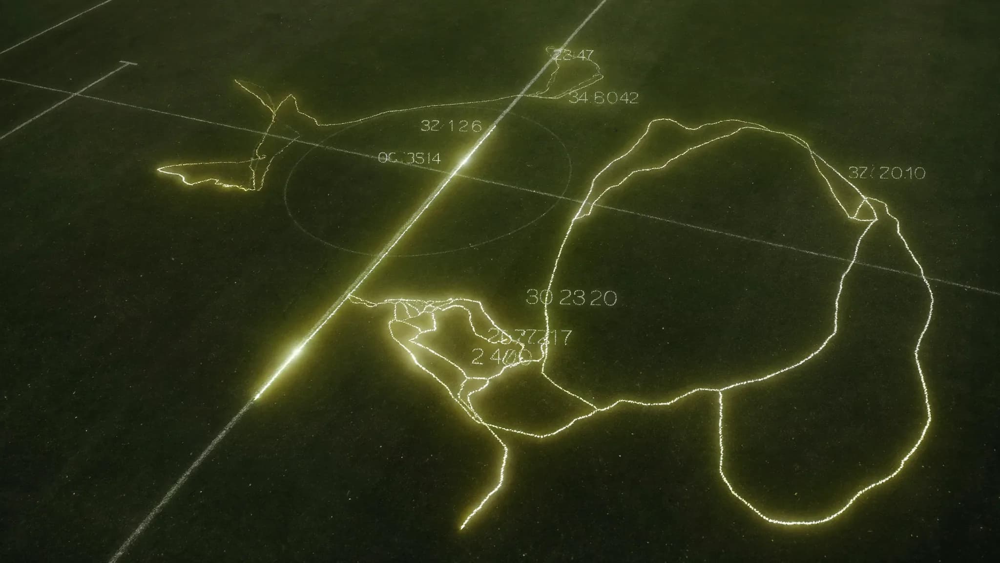 Visualisation tactique des trajectoires et probabilités